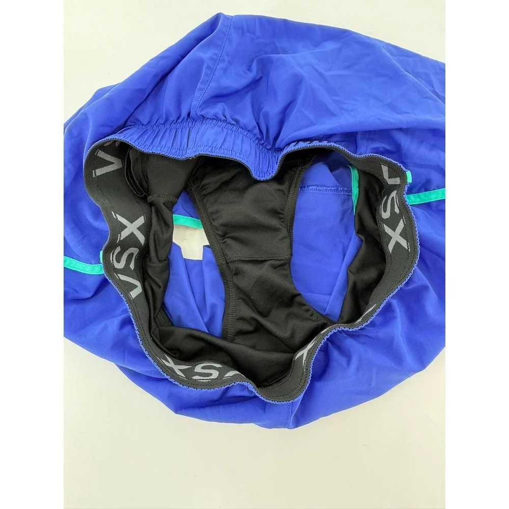 Victoria Secret Running Shorts The Player VSX‎ Sport Women Medium Blue Teal Trim